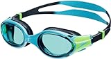 Speedo Unisex Kinder Biofuse 2.0 Schwimmbrille, Hyperschallblau/Echtes Marineblau/Lumogrün/Blau, One Size