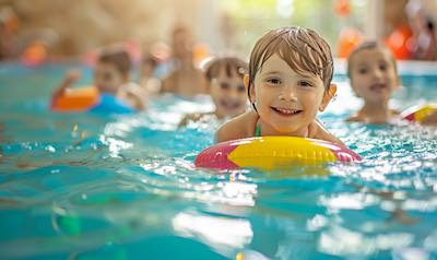 schwimmen lernen im kindergarten kinder im wasser