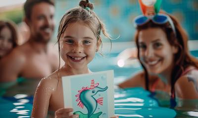 seepferdchen urkunde kind schwimmkurs erfolg